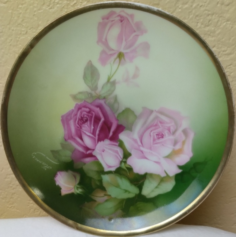 Thomas Sevres SIGNED Hand-painted Porcelein Plate